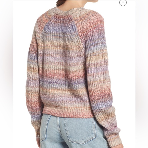 Rails Multicolor Ribbed Knit Button-Front Cardigan — Pastel Stripes - Picture 2 of 9